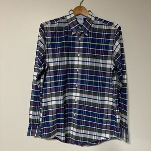 NWOT Brooks Brothers Button Down Shirt Size Medium Check Regent Fit Cotton